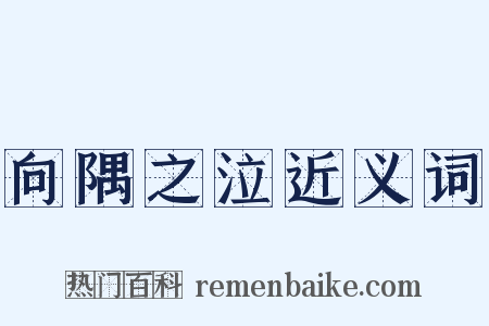 向隅之泣近义词是什么意思的图片